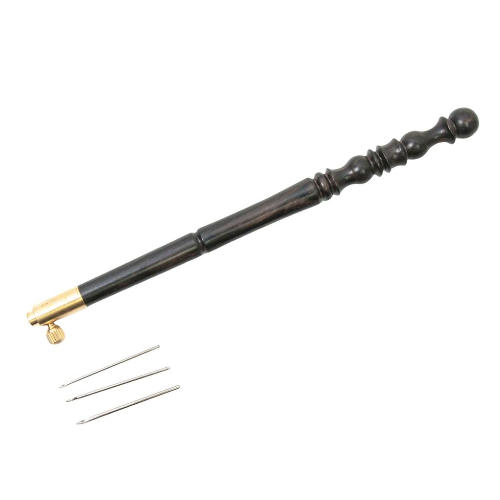 Sticknadel mit Holzgriff inklusive Nadel (0,67 mm 0,9 mm 1 mm) Sticknadel Häkelnadel für Pailletten Perlen Stricken