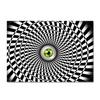 3D Three-Dimensional Large Carpet Door Mat Black And White Vortex Living Room Large Square Floor Mat Non-Slip Foot Mat