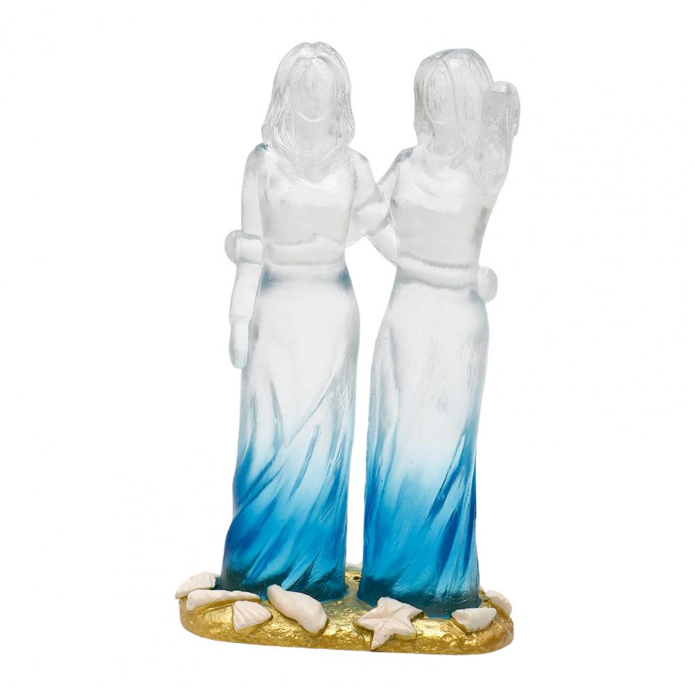

Sea Glass Style Sisters Friendship Figurine Resin 2/3/4 Sisters Hugging Sculpture Memorial Keepsake Gift for Sister Best Friend