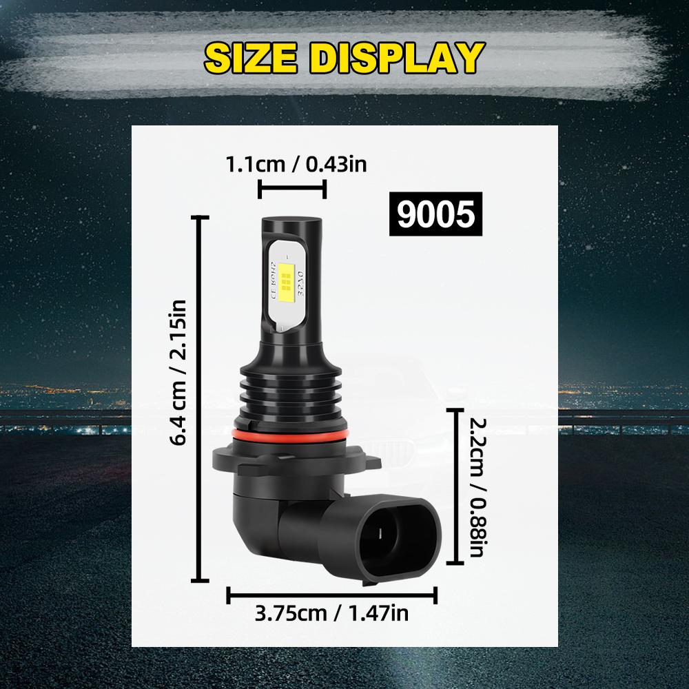 9005 9006 H11 H3 H4 H7 5202 880 881 LED White 6000K Super Bright Headlight Fog Bulbs 3570 CSP-Chips Auto Fog Lamp