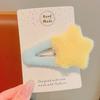Velvet Five-Pointed Star Hair Clip Elegant Side-Swept Bangs Hair Accessory