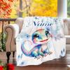 240Gm2 Cute Lizard Outdoor Customize Your Name Blanket Comfortable Soft Lightweight Allseason Multipurpose Blanket For Travel Camping Picnics Sofa