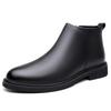 Fashion Designer Casual Retro Men's Ankle Boots Autumn Winter Velvet Soft Sole Cow Leather Cotton Shoes Men Fashion Chelsea Boots Male