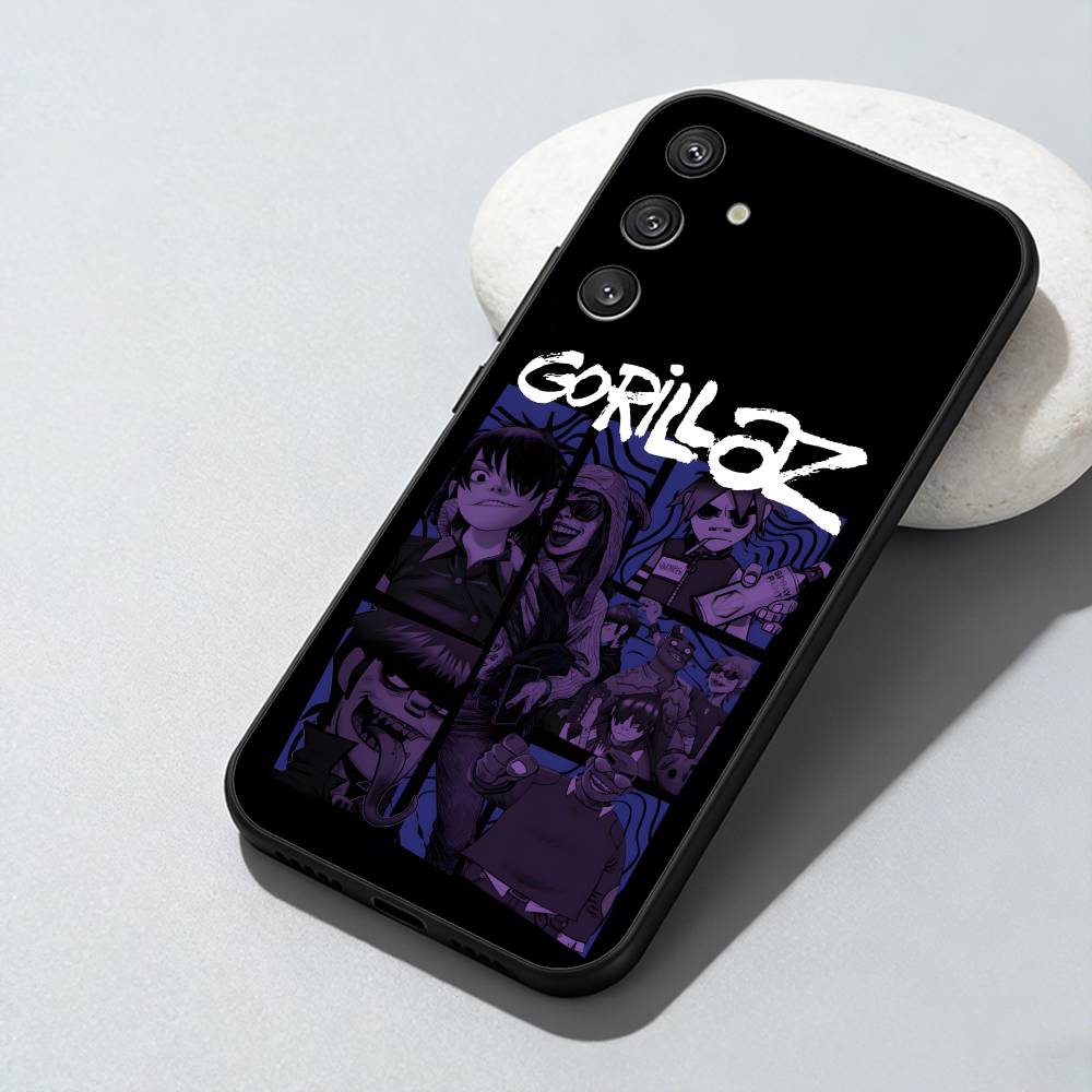 

The Band G-Gorilla-z Printed Phone Case For Samsung Galaxy A73,A72,A71,A70,A52,A51 Others Soft Black Cover Samsung a50 30s 50s
