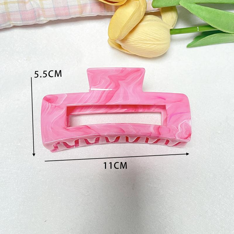 New Hot-Selling Imitation Marble Square Hair Clip Hair Accessory Summer Fashion Updo Back of Head Vacation Shark Clip