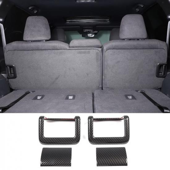 ABS Carbon Fiber Second Row Rear Down Seats Button Trim For Honda Pilot 2015-22