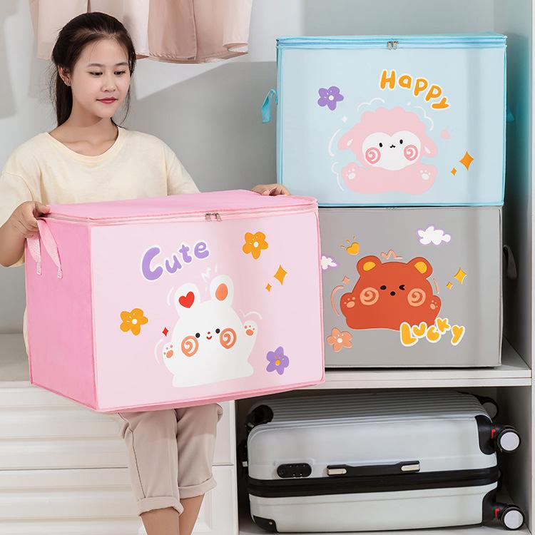 Moisture-Proof Cartoon Non-Woven Storage Bag for Clothes and Quilts