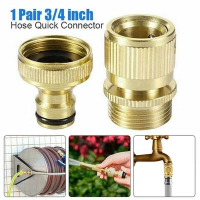 Baterie z czystego mosiądzu Standardowe złącze Pistolet Szybkozłącze Przyłącza rurowe 3/4" Pasuje do węża Mosiężne złącze żeńskie męskie