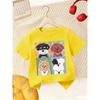 European Sizes Boys' Fashion Short-Sleeve T-Shirt  / Preppy Style Short-Sleeve T-Shirt / Sporty Fashion T-Shirt with Cute Puppy Print Element