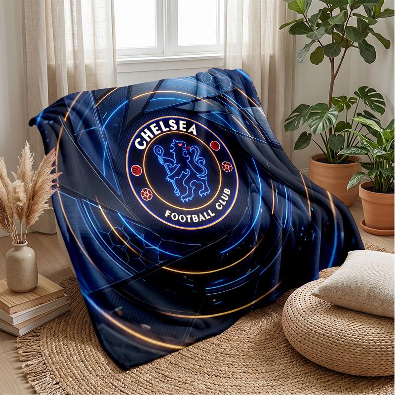 Chelsea FC Theme blanket Soft Flannel Blanket Plush Throw Blanket Cozy Sofa Bed Blanket for Home Decor