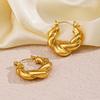 Simple Stainless Steel Earrings Wide Hoop Drop Earrings For Women Fashion Jewelry Accessories Gifts