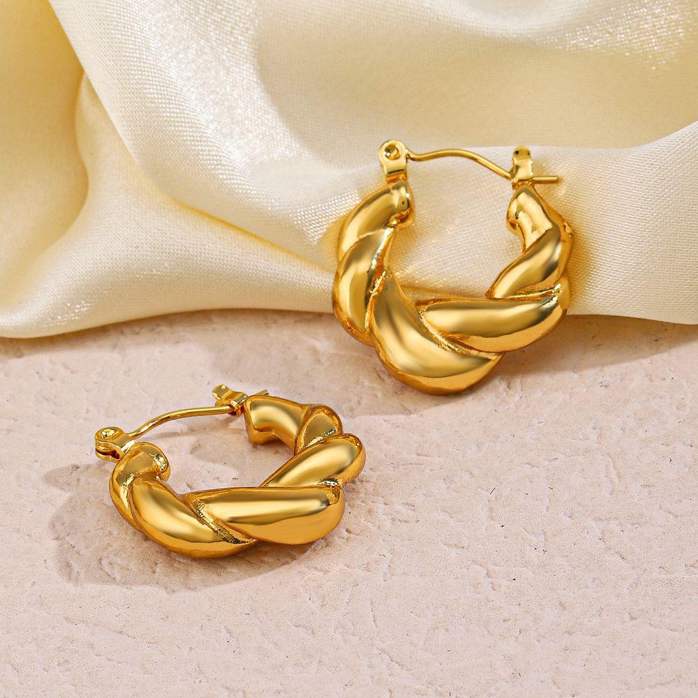 Simple Stainless Steel Earrings Wide Hoop Drop Earrings For Women Fashion Jewelry Accessories Gifts
