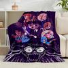 1PC Stained Glass Gothic Romance Flannel Blanket Gift, Suitable for Both Men And Women, Soft Ideal for Beds And Sofa, Birthday Or Christmas Gift