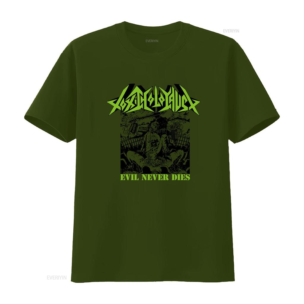 TOXIC HOLOCAUST EVIL NEVER DIES T Shirt White Cotton Sizes S To 5XL Vintage Washed Breathable Homme Slightly Stylish Stretched