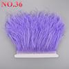 10Meters Ostrich Feathers On Ribbon On Tape 10-15Cm 4-6" Feather Trim Boa For Clothes Sewing White Fringe Dress Skirt Decor Diy
