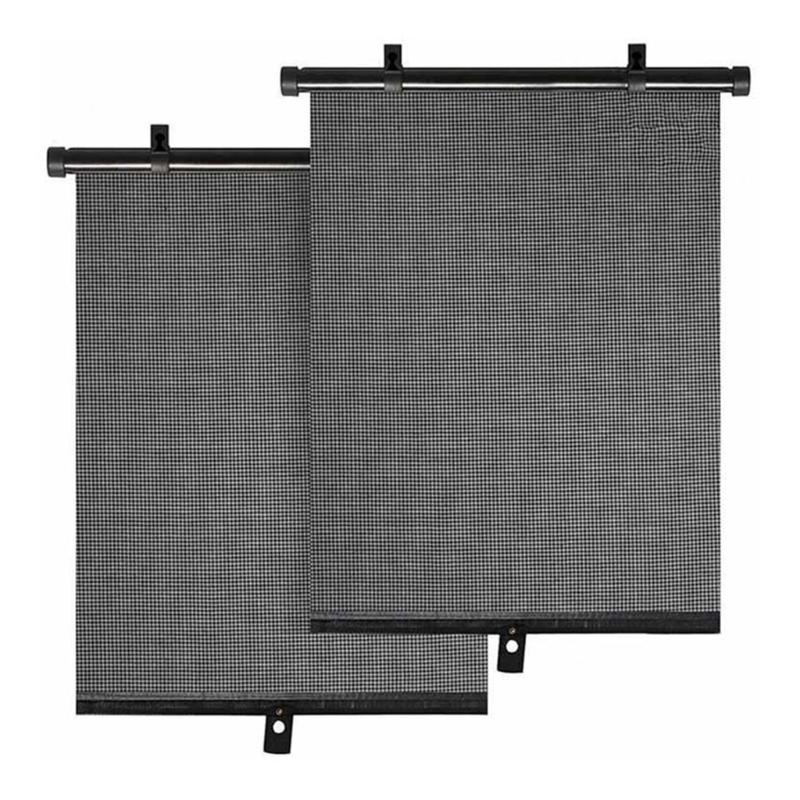 2 Pack Retractable Side Window Sun Shade Car Curtain Car Window Roller Shades for Baby in Car Effectively Block Sunlight