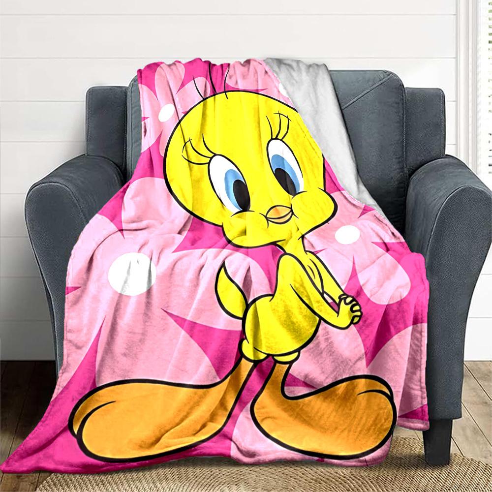 1pz Coperta Uccellino Titti Fibra di Poliestere, Comfort per Tutte le Stagioni per Divano, Letto, Ufficio, Auto, Campeggio, Ideale Decorazione per la Casa e Regalo, Comfort per l'Ufficio