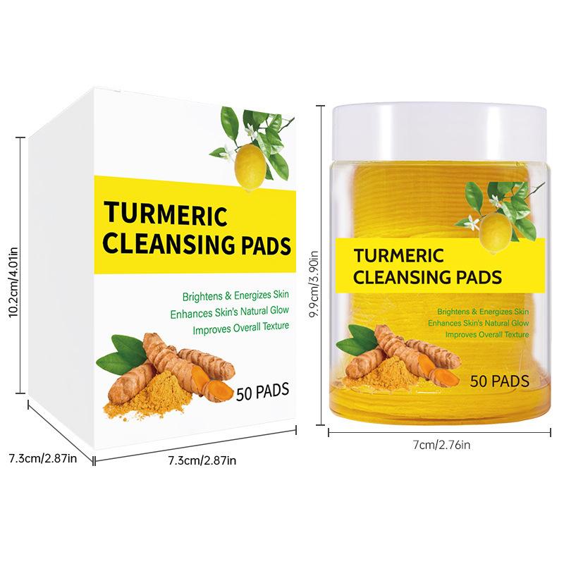 20/30/40/50PCS Turmeric Kojic Acid Cleansing Pads Oil Control Brightening Skin Facial Clean Exfoliating Sponges Skincare Tools