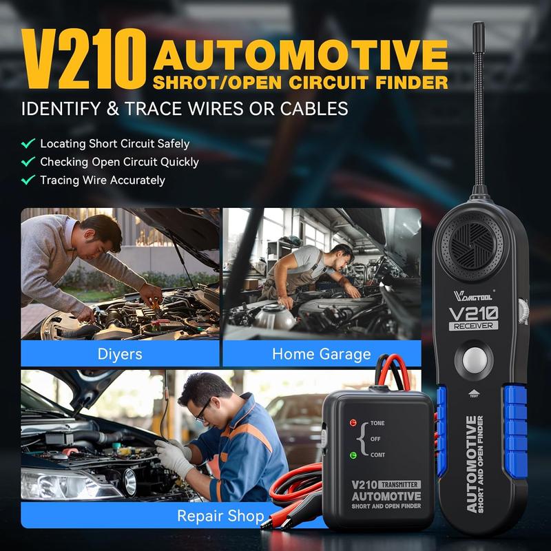 

VDIAGTOOL V210 Automotive Circuit Tester 6v - 42V Open Short Finder Circuit Tester Wire Tracker Tracers Analyzer V210