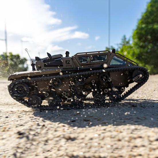 2.4GHz Remote Control Tank with LED Light Rechargeable RC Drift Stunt Car
