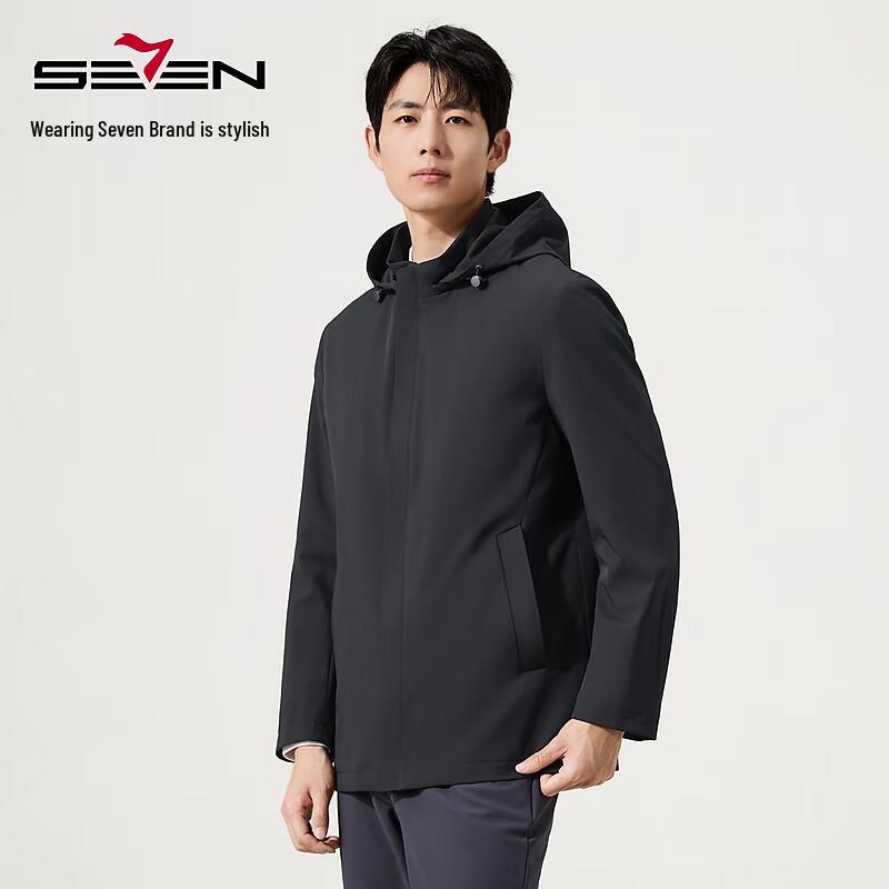 Qipai Men s Detachable Hood Casual Business Jacket S