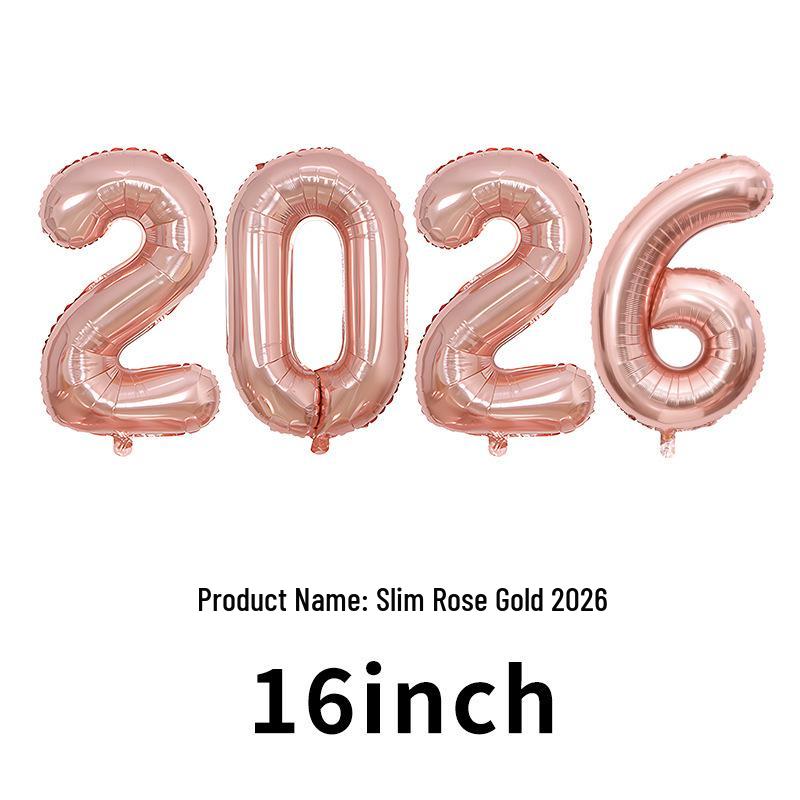 2026 New Year's Party Large 32" & 40" Number Foil Balloons Set