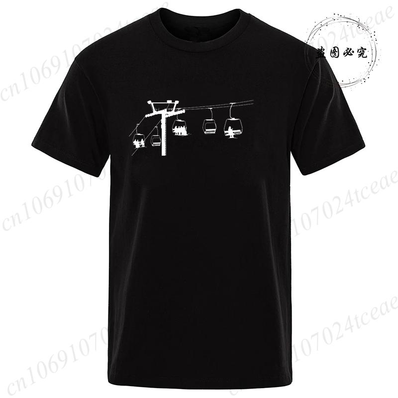 New Ski Lift T-Shirt Mens Ladies Unisex Skiing Gift Extreme Sports Tees Skier Casual Pride T Shirt Men Unisex Fashion Tshirt Top