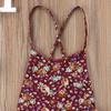 Kids Girls Floral Tie Dress Beach Holiday Dress Backless Sundress