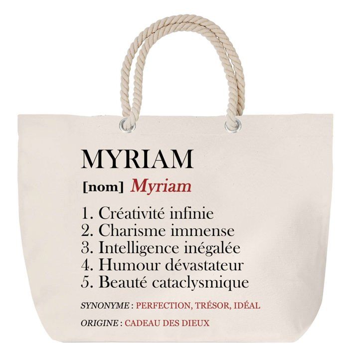 Sac de plage - PLANETEE - Myriam - Anse corde - Grand format - Personnalisable imprimé