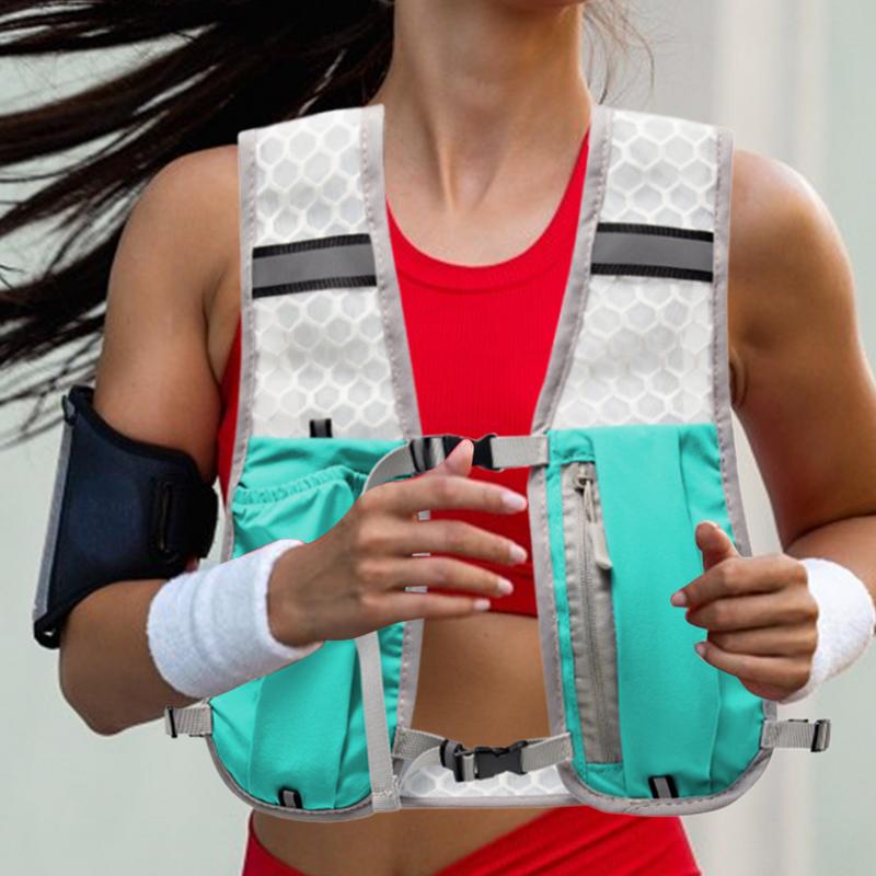 Running Vest Reflective Hydration Water Chest Pack Lightweight Running Water Bottle Storage Vest With Phone Holder Cycling Vest