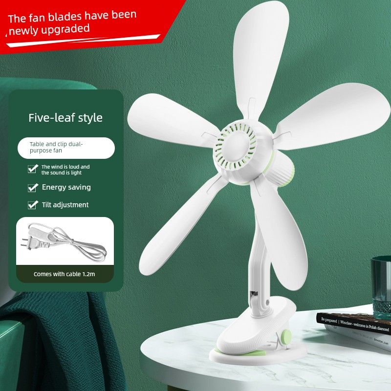 

Yangzi Small Large Wind Fan Mini Office Desk Surface Panel Student Dormitory For Home Clip-on Clip Fan 806 [5 Leaves] Standard Style