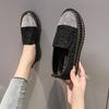 Spring large size casual single shoes women's new shoes platform flat bottom rhinestone fashion women's shoes