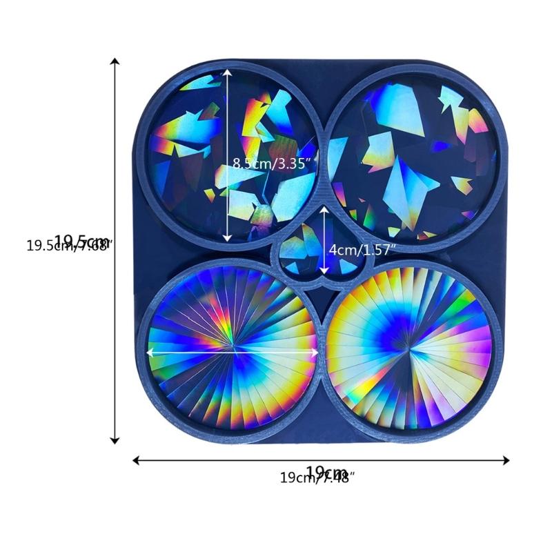DIY Holographic Silicone Mold Table Cup Cushion Pad Placemat Resin Casting Mold DIY Craft Artwork Home Decorations