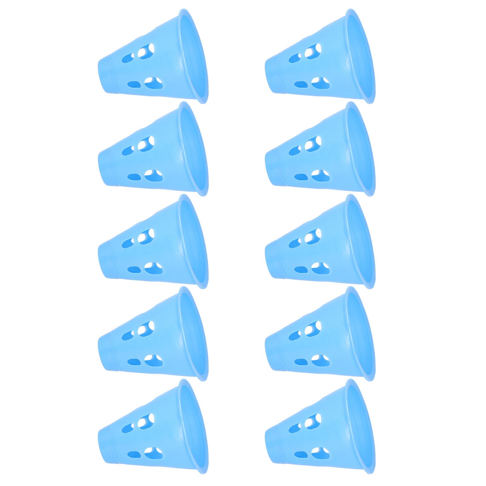 

10pcs Camping Tent Nail Warning Cap Light Cap Traveling Outdoor Picnic Accessory (Blue)