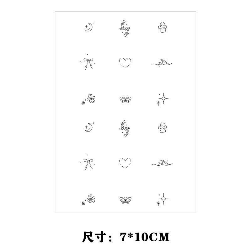 Love Digital Panda Smiley Face Cat Claw Finger Small Picture Disposable Temporary Tattoo Sticker