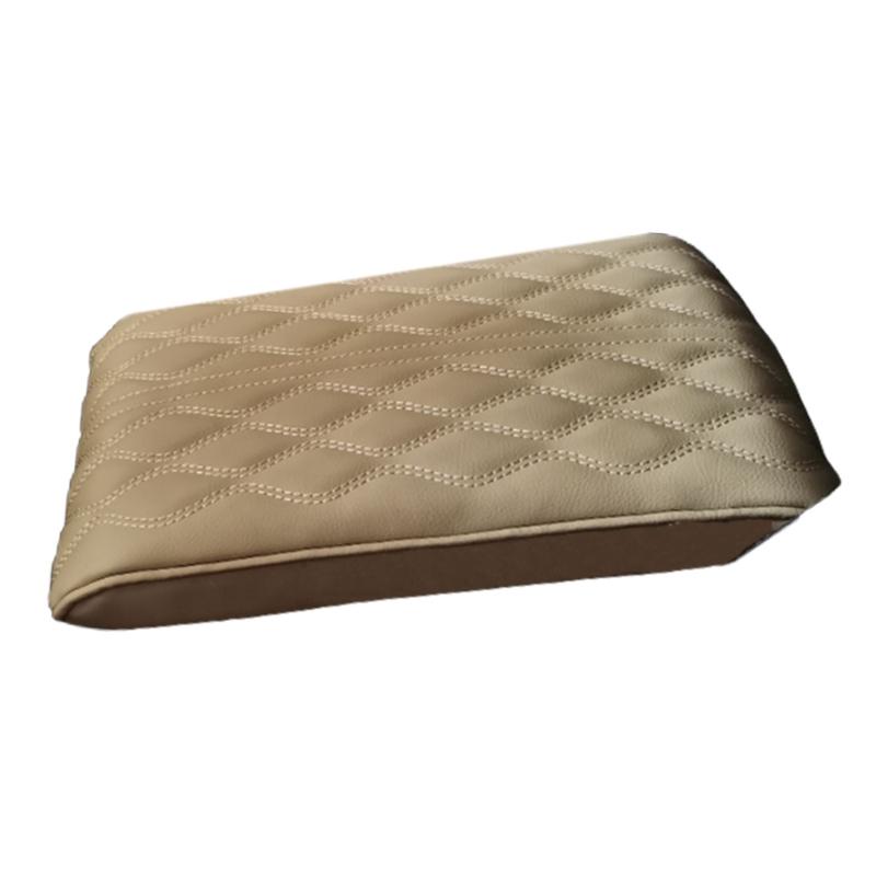 Universal Auto Center Console Box Armrest Protector Leather Wave Embroider for Protection Cushion Car Storage Box Cover