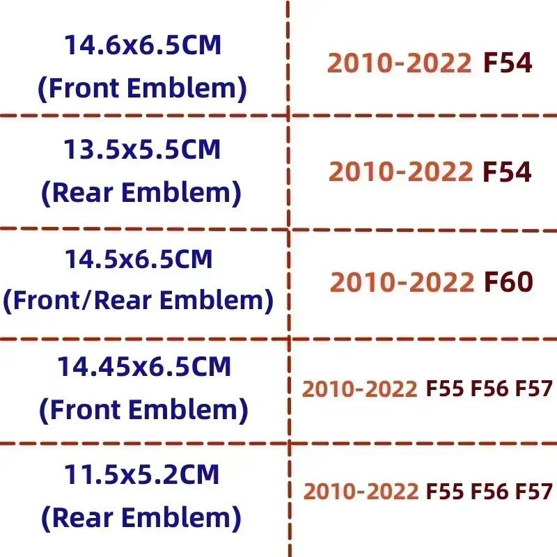 for Mini Cooper Countryman F54 F55 F56 F60 F57 ABS Car Emblem Rear Front Badge Sticker Exterior Decoration Auto Logo Accessories