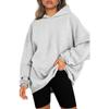 Pullover con cappuccio da donna europeo e americano, oversize, largo, casual, maglione con velluto