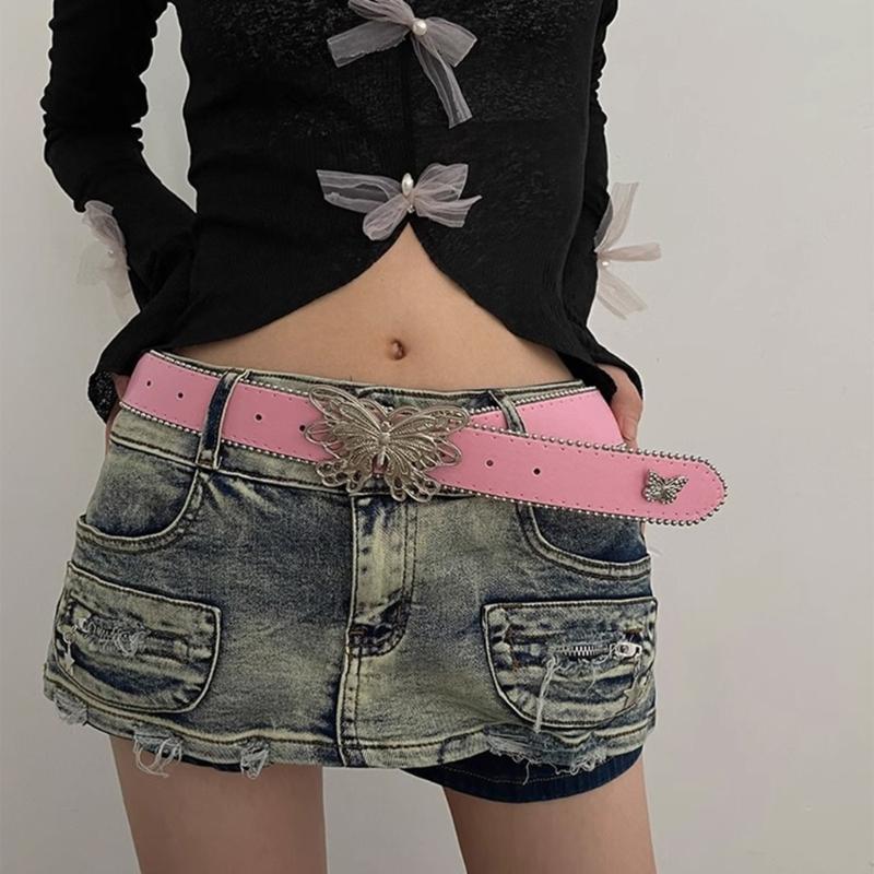 Fashion Waist Belt Women PU Belt Y2K Cool Girl Waist Decor Clothing Accessories