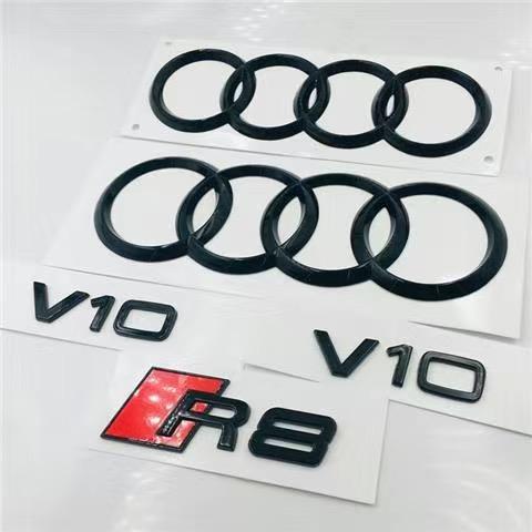 AUDI R8 4Ring logo ABS Black