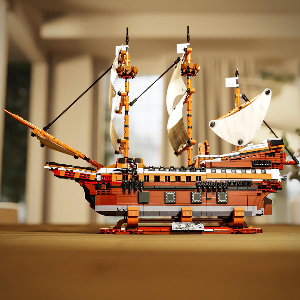 2076pcs Pirates Of The Mayflower Warship Building Blocks Boat Bricks Caribbean MOC Assembly Toys For Kids Birthday Gifts