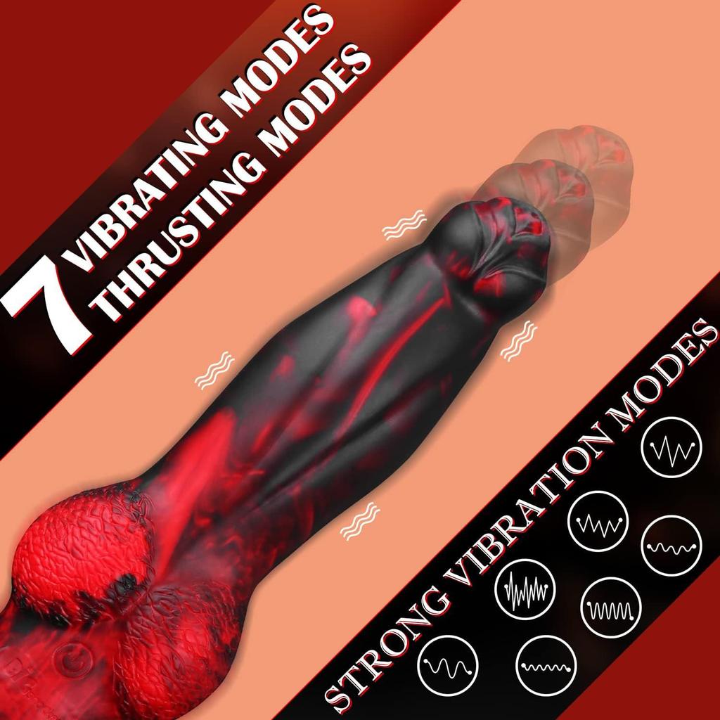 Thrusting Dragon Insert Dildo Vibrator Sex Toys 8.7In 4 IN 1 Monster Remote Control Thick Dildo Suction Cup Dildo Anal Toys Adult Product Masturbator
