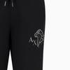 Armani Exchange SS24 Logo Eagle Head Embroidered Cuffed Knit Joggers Men bottoms Black 3DZPHQ-ZJ9KZ-1200
