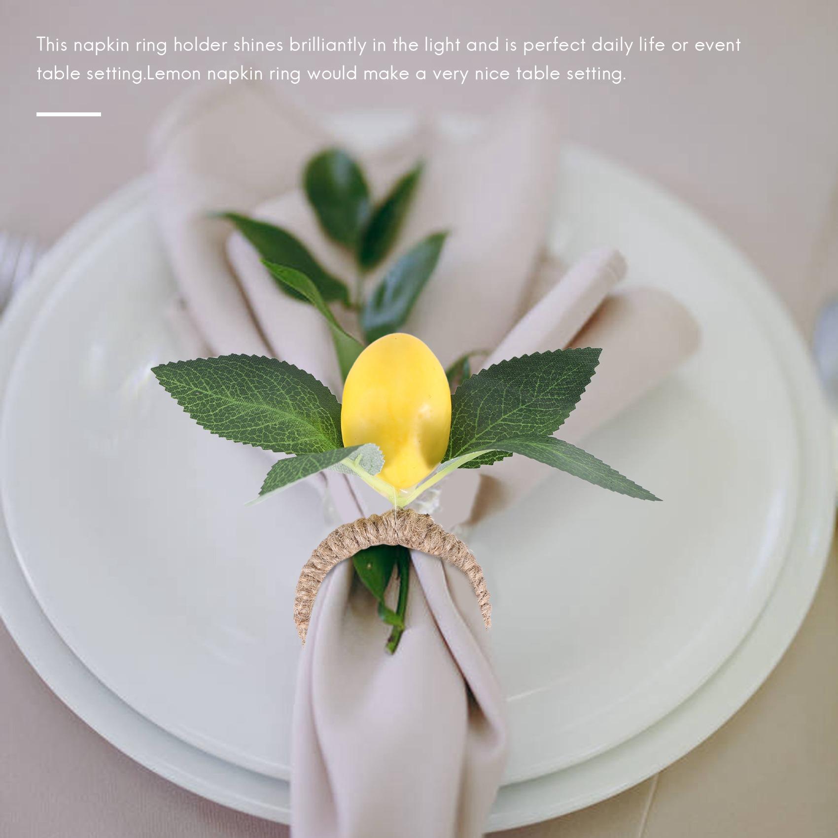 

ABUL-Simulation Lemon Plant Napkin Ring Fruit Meal Buckle Hotel Model Room Napkin Ring Napkin Buckle Party Supplies