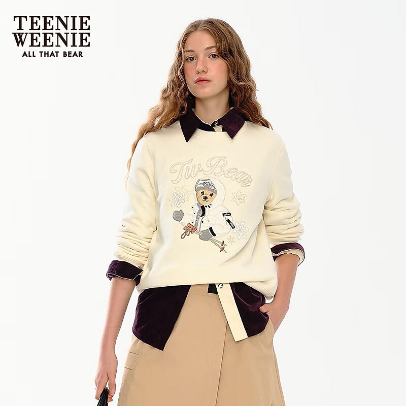 Teenie Weenie Women's Embroidered Bear Sweatshirt