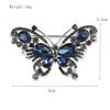 Fashion Crystal Butterfly Brooch Creative Hundred Matching Insect Pin Suit Sober and Fashionable Clothing Accessories Brooch Jewelry
