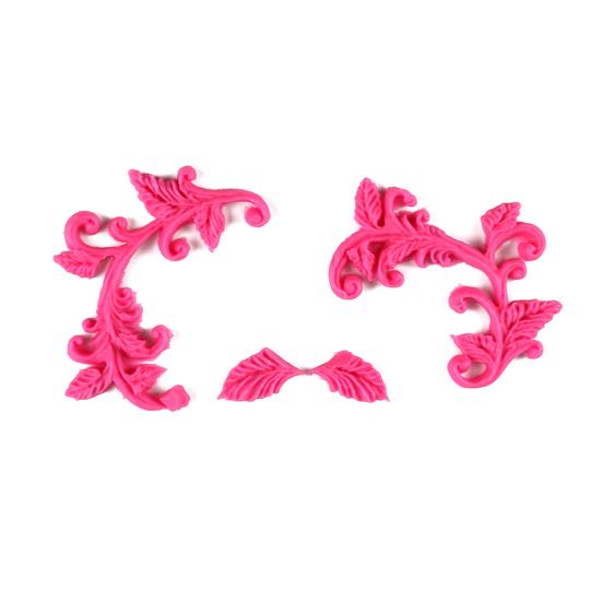 עלה פרחוני סיליקון שוקולד Sugarcraft תבנית עוגת פונדנט DIY תבנית אפייה