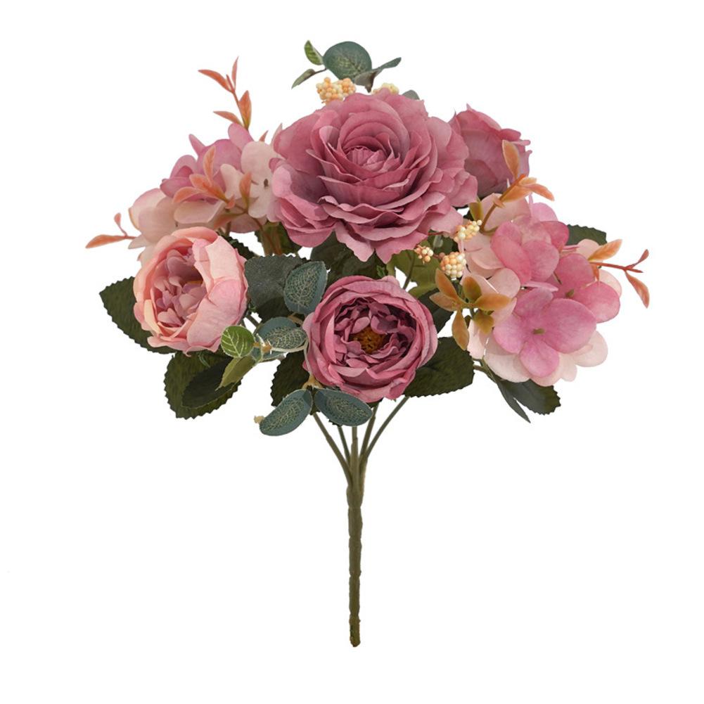 Artificial Flowers Autumn Artificial Peony Bouquet Elegant Silk Flowers For Weddings For Home Garden Decor For DIY Projects