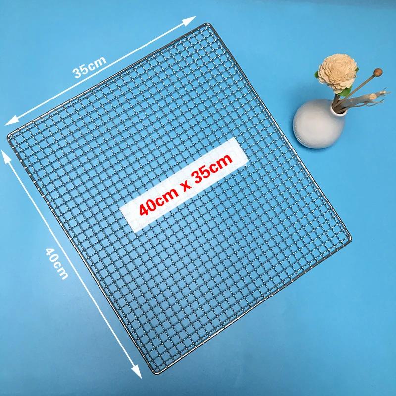 304 Edelstahlnetz BBQ-Grill Antihaft-Grillmatte Gitter rechteckig BBQ-Grill Grillnetz Grillnetz Grillwerkzeuge-B