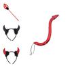 Princess Halloween Lace Devil Costume Headband With Horns For Cosplay And Party